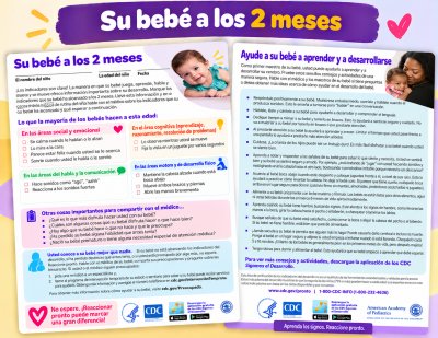 Developmental Milestones Checklist (2 mo - 5 yrs)