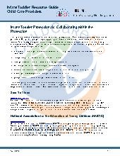 Infant/Toddler Professionals: Collaborating with others