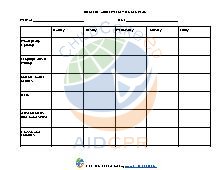 Infant and Toddler Weekly Lesson Plan Template