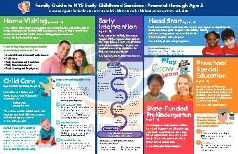Family Guide to NYS Early Childhood Services - Prenatal through Age 5