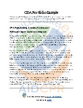 CDA Portfolio Sample