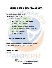 C&oacute;mo escribir tu portafolio CDA