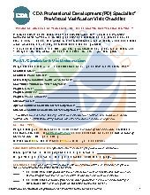 CDA Pre-Virtual Verification Visit Checklist