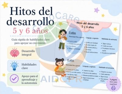 Hitos del desarrollo de 5 y 6 years anos
