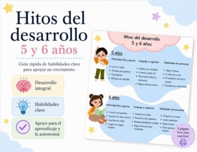 Hitos del desarrollo de 5 y 6 years anos