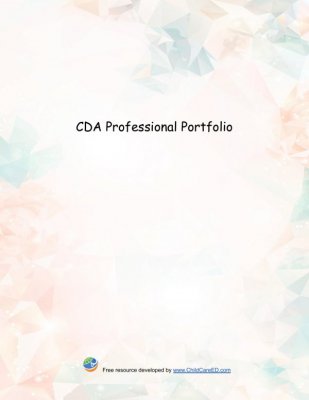  CDA Portfolio Binder Cover sheet & Tabs (Floral)