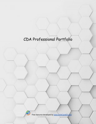 CDA Portfolio Binder Cover sheet & Tabs (Hexagon)