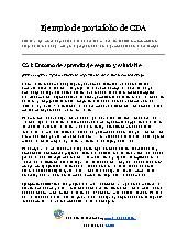 Ejemplo de portafolio de CDA