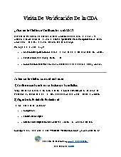 Visita De Verificaci&oacute;n De la CDA