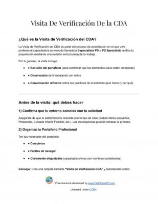 Visita De Verificaci&oacute;n De la CDA