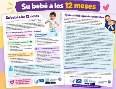 Developmental Milestones Checklist (1 yr)(Spanish)