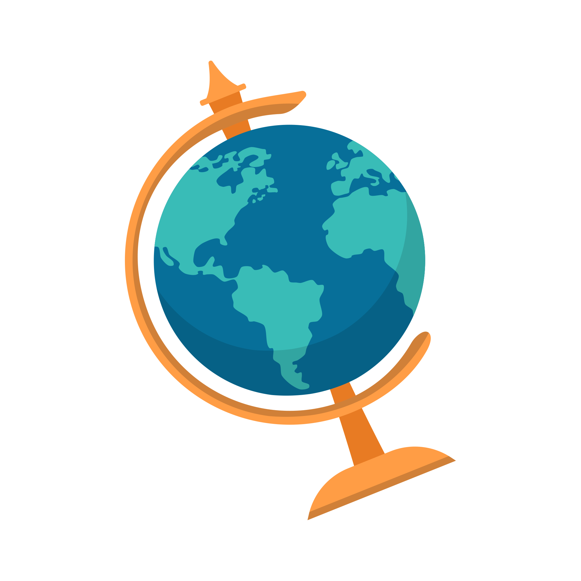 Colorful Globe on Stand