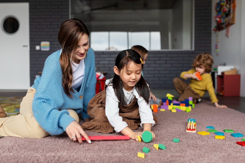 Engaging Playtime With Colorful Blocks