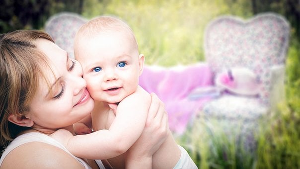 Tender Moments Between Mother And Child