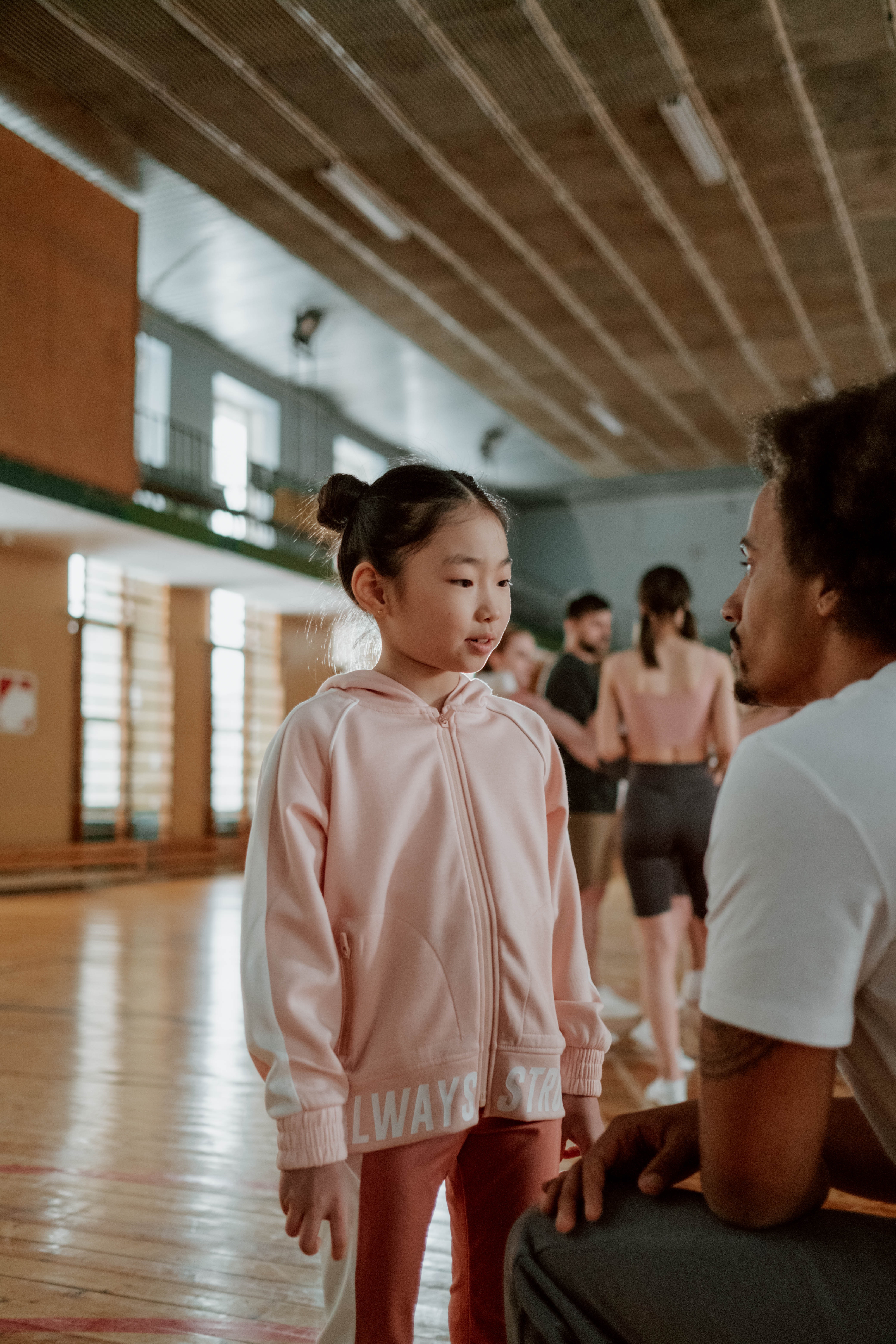 Young Girl Engaged in Conversation