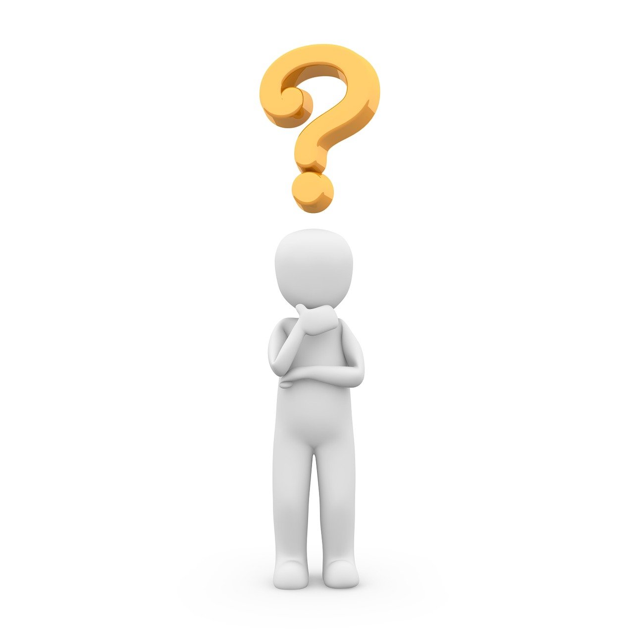 Contemplative Figure With Question Mark